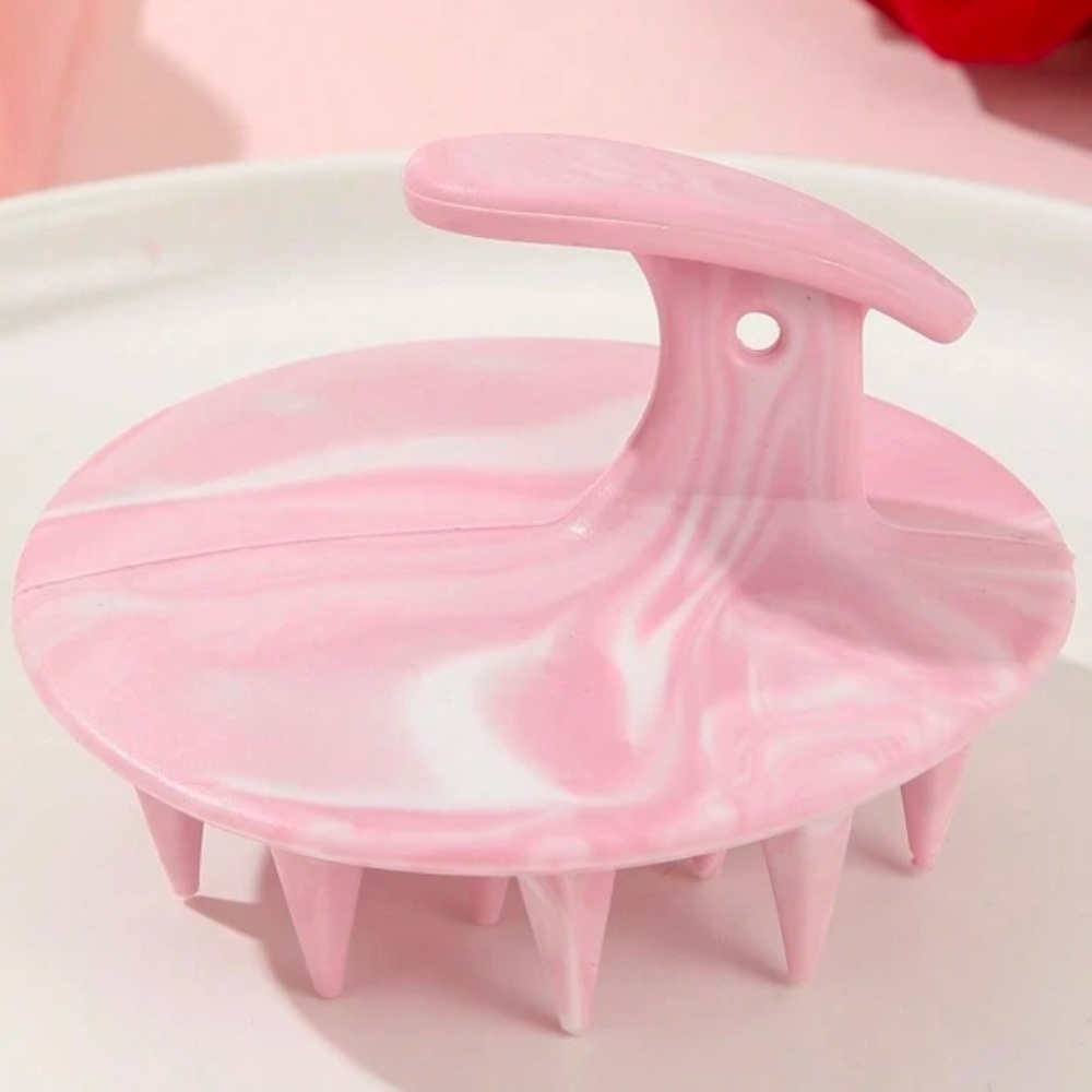 Pink Scalp Massager Brush Silicone - Picture 3 of 3
